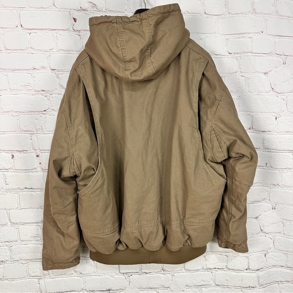 Berne outdoor chore Jacket coat Mens size 3XL Workwear Hooded Regular Fit Beige - Picture 8 of 12